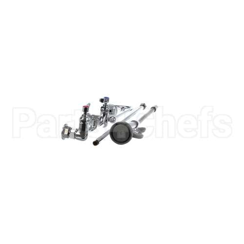 B-0131-B T&S Brass Pre-Rinse, Overhead Swivel Arm, 8 Wall M