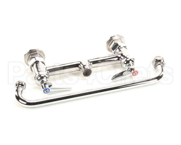 B-0221 T&S Brass Double Pantry Faucet, Deck Mount, 8 Cent