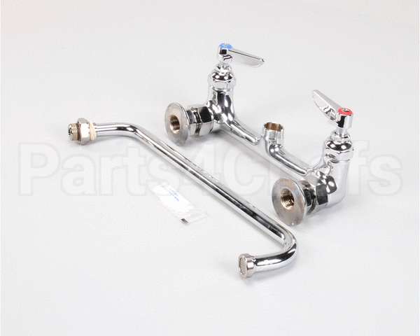 B-0231 T&S Brass Double Pantry Faucet, Wall Mount, 8 Cent