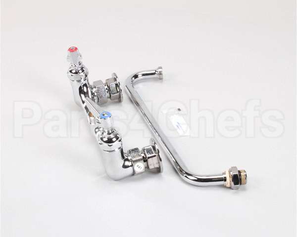 B-0231 T&S Brass Double Pantry Faucet, Wall Mount, 8 Cent