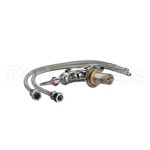 B-0300-LN T&S Brass Double Pantry Swivel/Rigid Base Faucet,