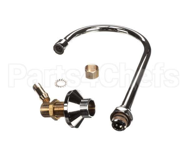 B-0520 T&S Brass Rigid Gooseneck, Deck Mount, 5-1/2 Sprea