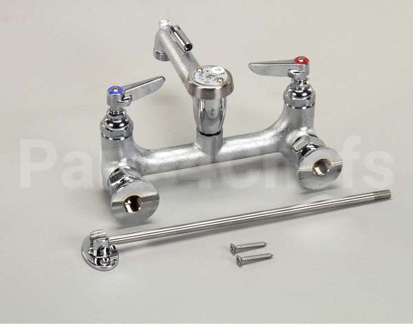 B-0665-BSTR T&S Brass Service Sink Faucet, Wall Mount, 8 Cente