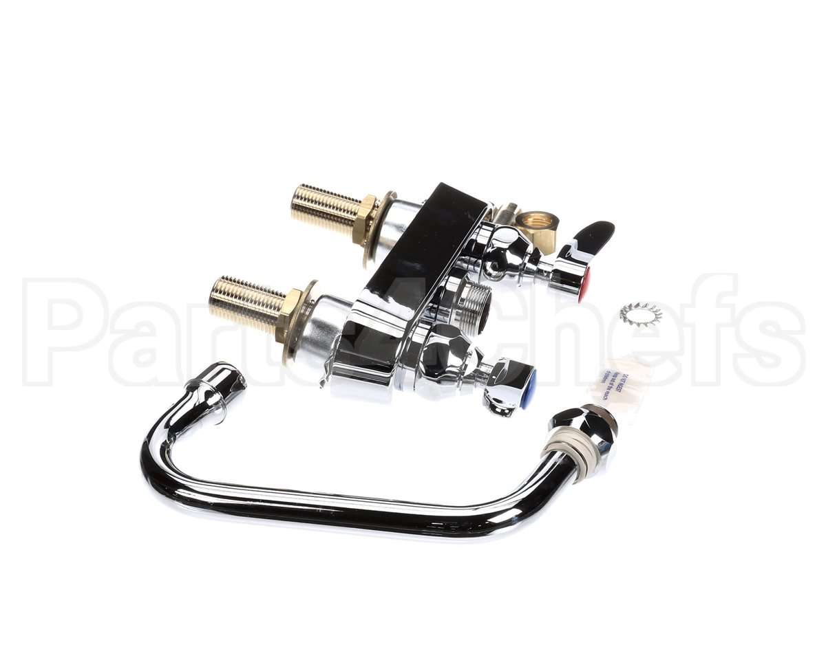 B-1110-XS T&S Brass Workboard Faucet, Deck Mount, 4 Centers,