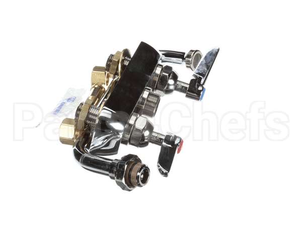 B-1111 T&S Brass Workboard Faucet, Deck Mount, 4 Centers,