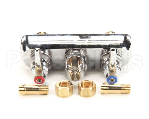 B-1115-LN T&S Brass Workboard Faucet, Wall Mount, 4 Centers,