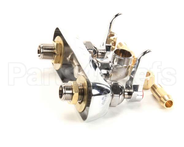 B-1115-LN T&S Brass Workboard Faucet, Wall Mount, 4 Centers,