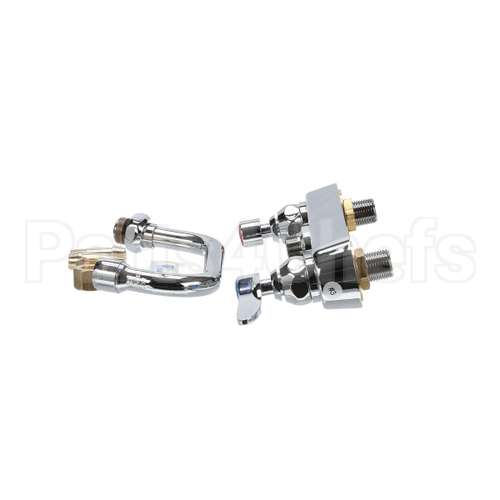 B-1120 T&S Brass Workboard Faucet, Deck Mount, 8 Centers,