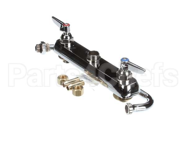 B-1123 T&S Brass Workboard Faucet, Deck Mount, 8 Centers,