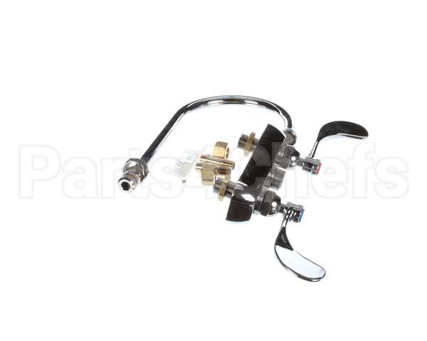 B-1141-04 T&S Brass Workboard Faucet, Deck Mount, 4 Centers,
