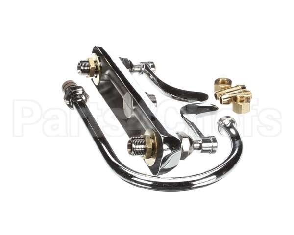 B-1142-04 T&S Brass 8C/C Deck Mount Workboard Faucet,4Wrist