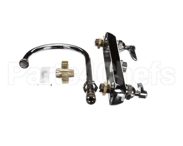 B-1142 T&S Brass Workboard Faucet, Deck Mount, 8 Centers,