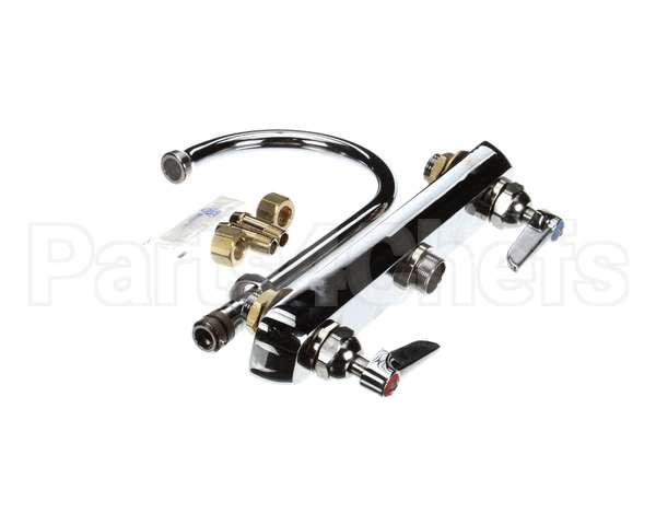 B-1142 T&S Brass Workboard Faucet, Deck Mount, 8 Centers,