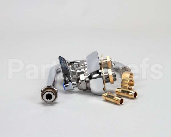 B-1146 T&S Brass Workboard Faucet, 4 Wall Mount, 133X Swi