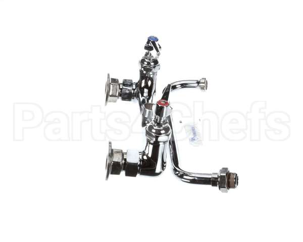 B-2342 T&S Brass Double Pantry Faucet, Wall Mount, 8 Cent