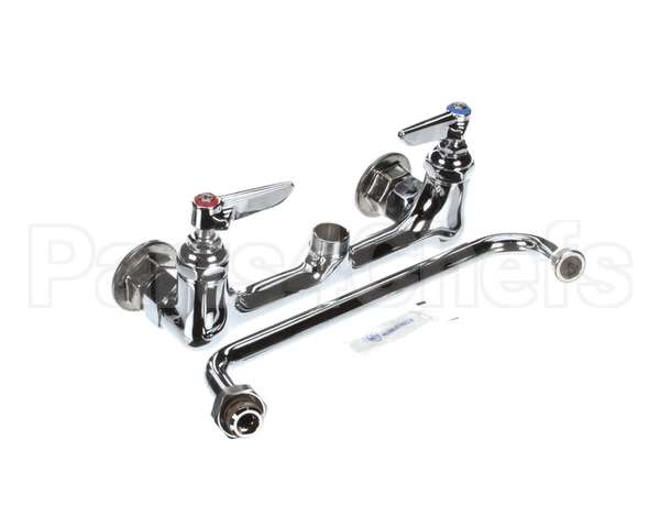 B-2342 T&S Brass Double Pantry Faucet, Wall Mount, 8 Cent