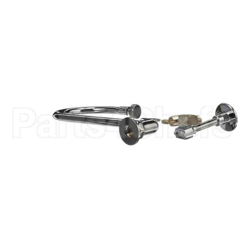 B-2456-W T&S Brass Wall Mount Elbow, 123X Rigid Gooseneck,