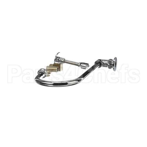 B-2456-W T&S Brass Wall Mount Elbow, 123X Rigid Gooseneck,