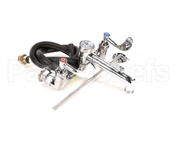 B-2465 T&S Brass Service Sink Faucet, 4 Wrist Handles, Pv