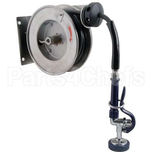 B-7102-01 Compatible TS Brass Reel, Hose, Expose, 12Ft, 3/8"Npt