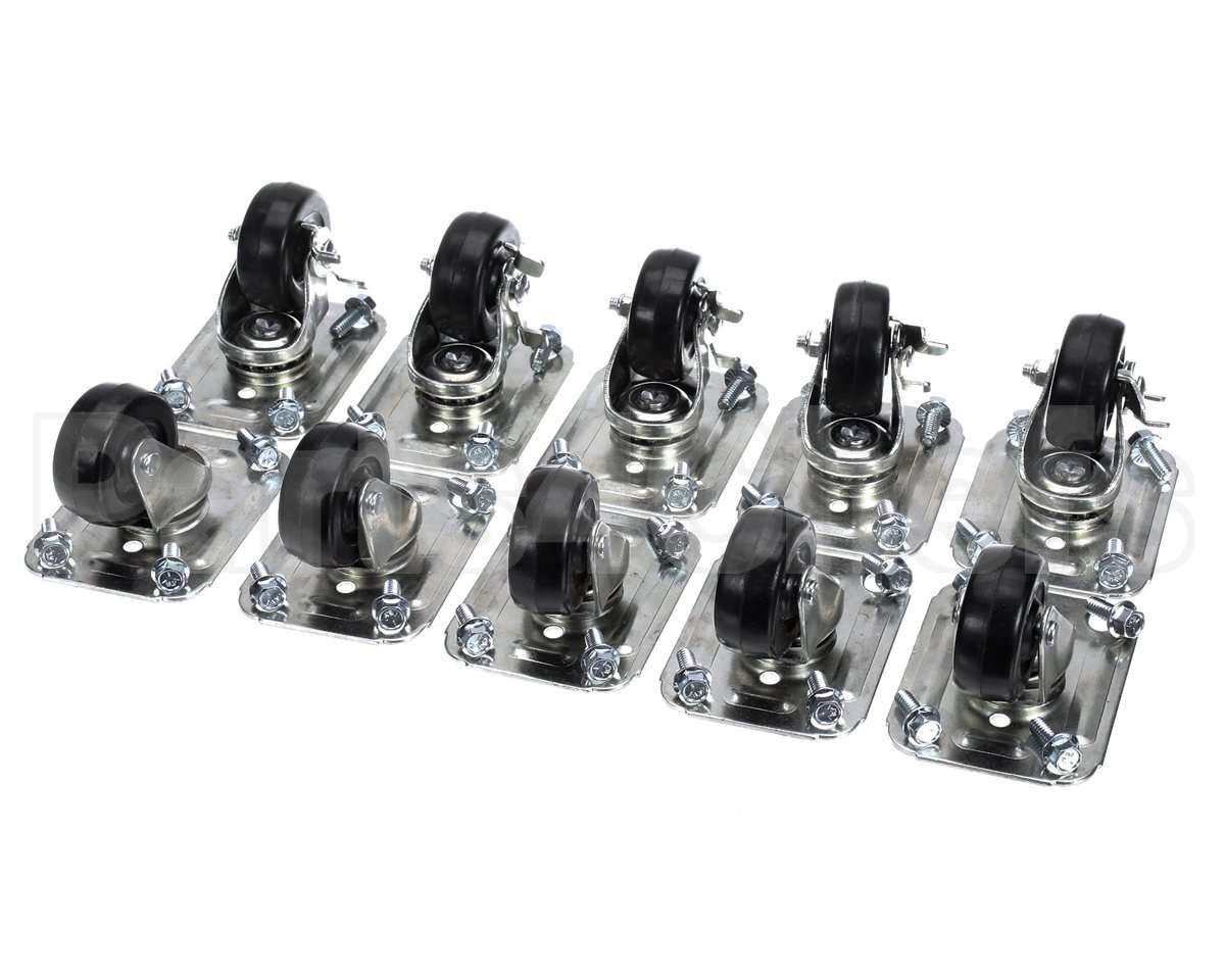 C-10X2 Glastender Caster, 2-1/2" H, Set Of Ten