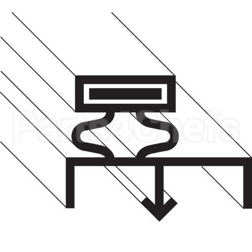 CNT2-712 Compatible Continental Gasket, Drawer, 24-1/8"X12-3/8"