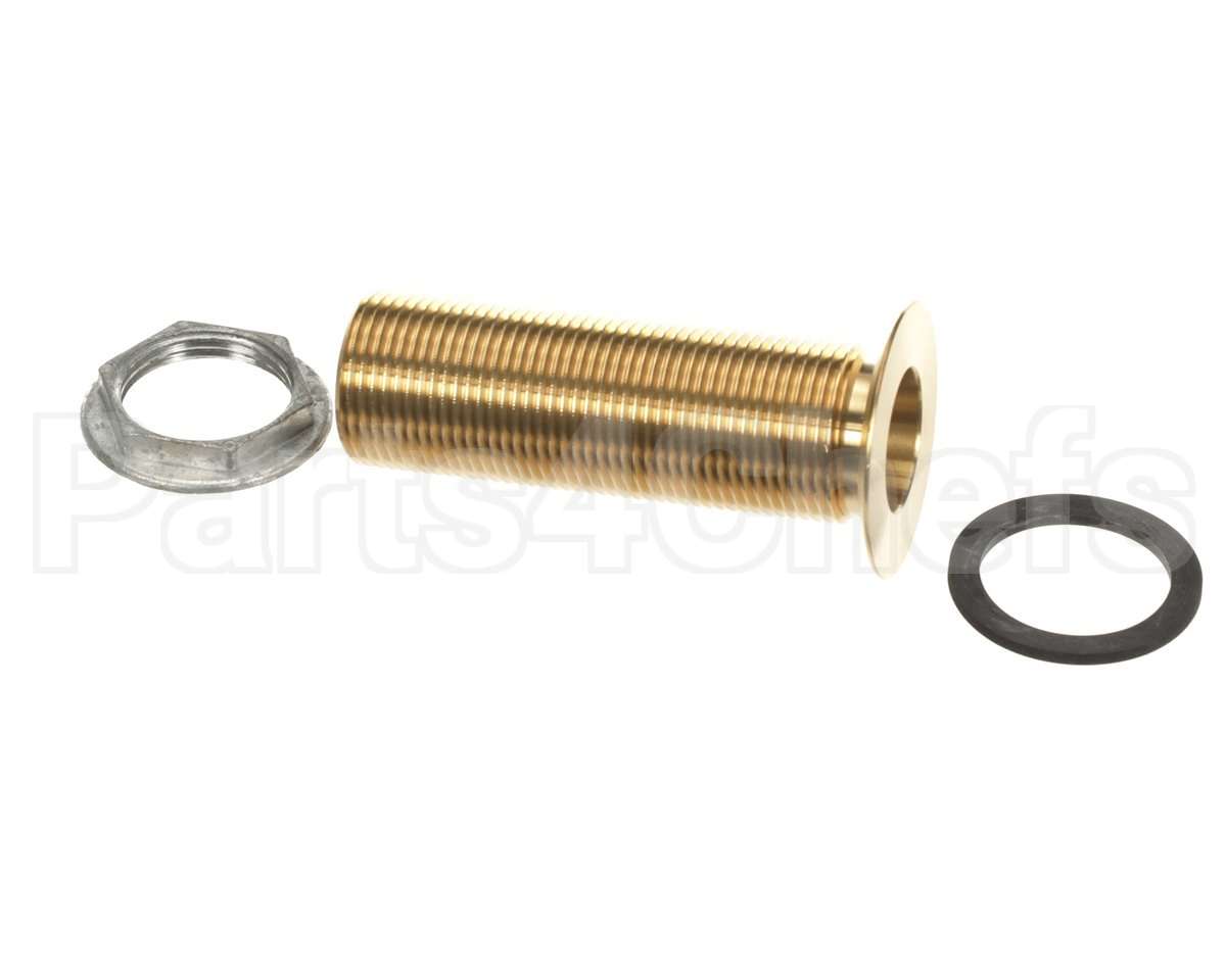 DR-37785 Alto Shaam Drain Brass W/Fl Lcknut 1"