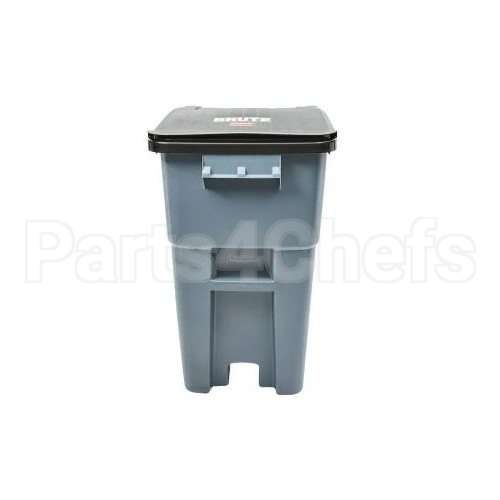 FG9W2700GRAY Compatible Rubbermaid Brute, 50 Gal Trash Can W/Lid-Wheels