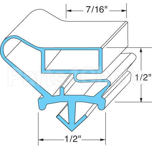 GA-214-B Compatible Cornelius Door Gasket - 27-1/4" X 56-1/16"