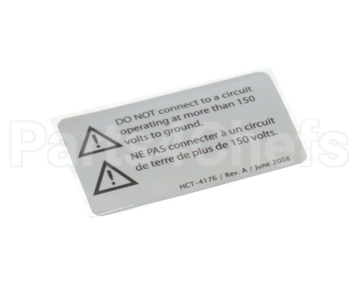 HCT-4176 Turbochef Label, Hhc 2020, Do Not Connect To Circu