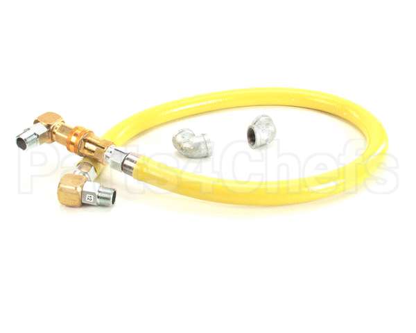 HG-4D-48S T&S Brass Gas Hose W/Quick Disconnect, 3/4 Npt, 48
