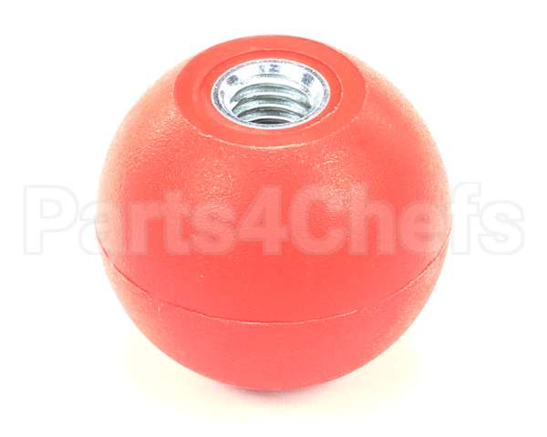 K0203 Bki Knob, Red, Spherical, 1.88 Dia., .500-13