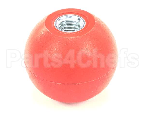 K0203 Bki Knob, Red, Spherical, 1.88 Dia., .500-13