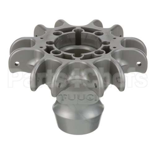 K101001-6-SIL-1M Compatible Tuuci Bottom Hub Silver Polymr 6 Positions, Manual Lift