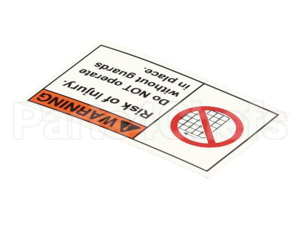 L316 Edlund Label, Warning, 1.25 X 2.5 (Vm