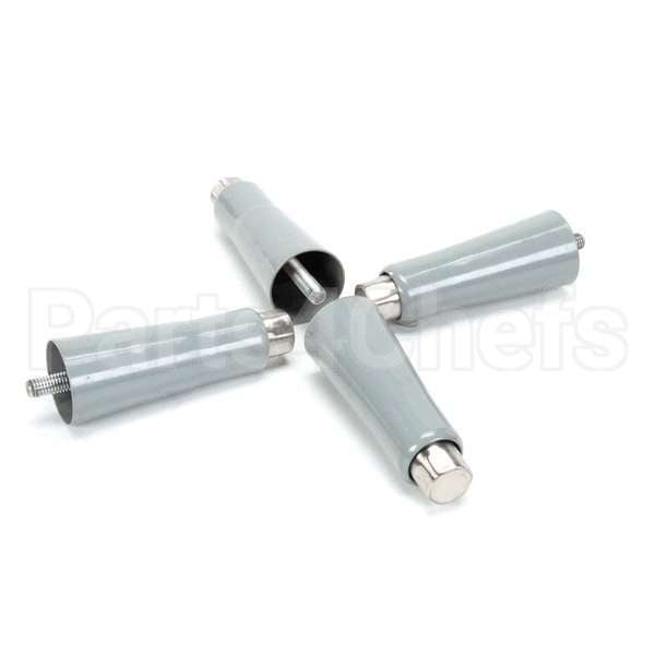 LK1 Compatible Traulsen Kit Four Grey Steel Legs Adjus