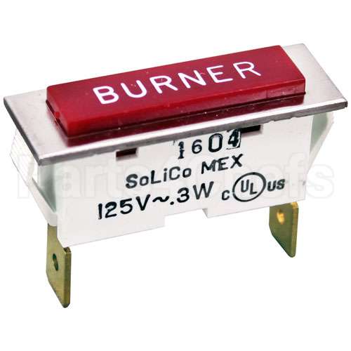 MONV16-3 Compatible Montague Signal Light 3/8" X 1-5/16" Red