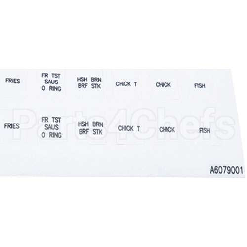 PTA6079001 Compatible Pitco Lbl, Decal Overly Cmptr B.k