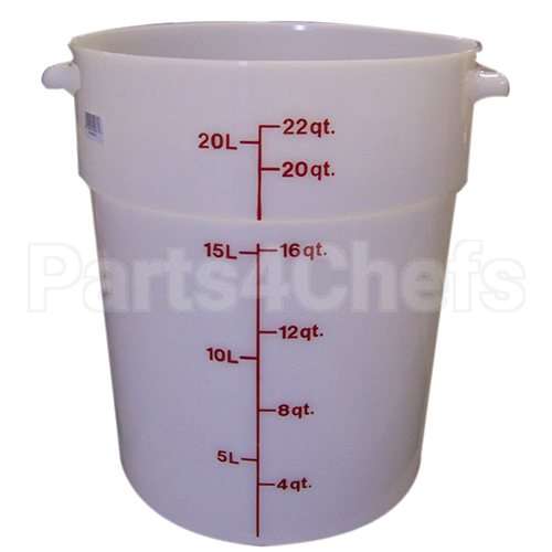 RFS22-148 Compatible Cambro Container Rnd 22Qt -148 Poly/White