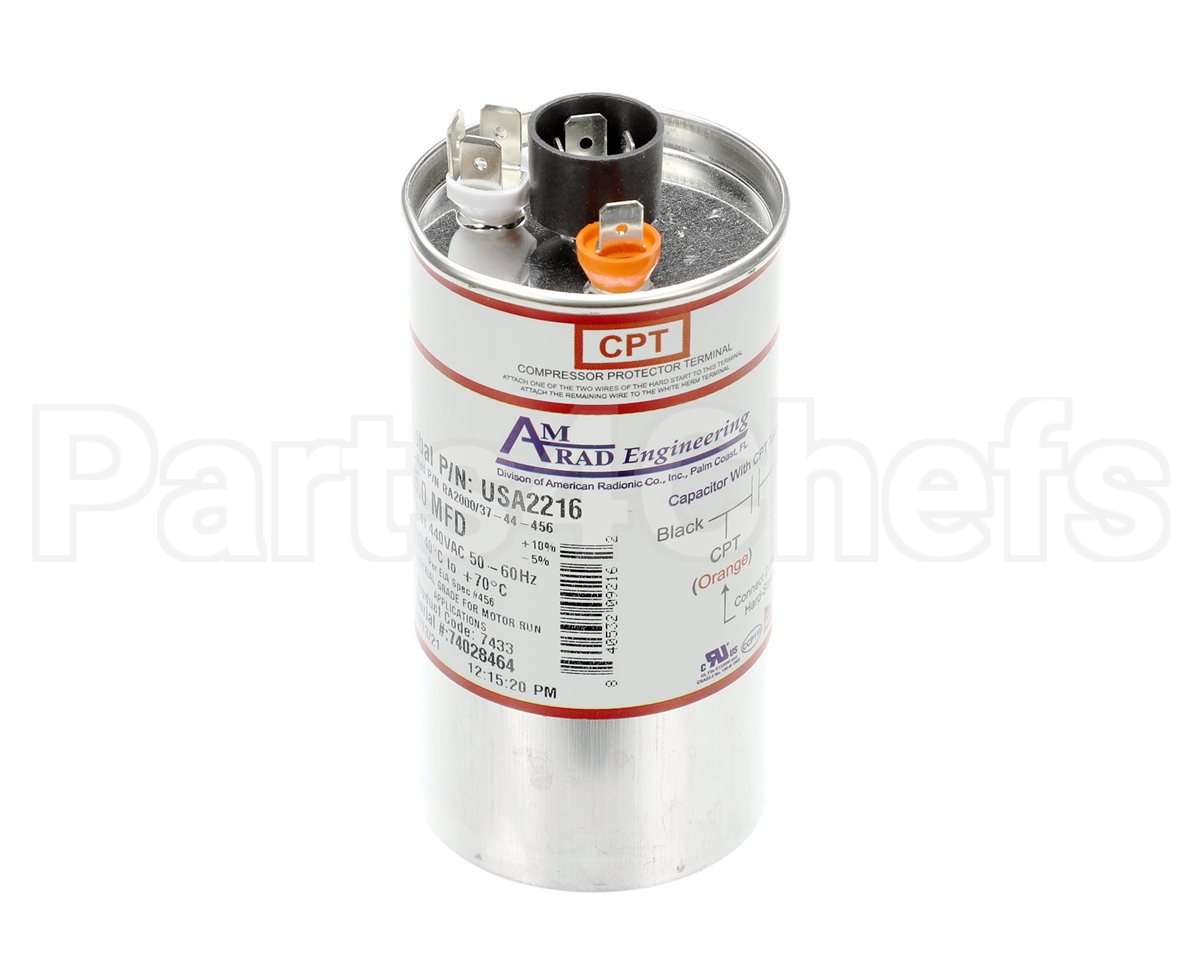 USA2216 Trane Capacitor; 45Mfd 370/440V Round Usa Made