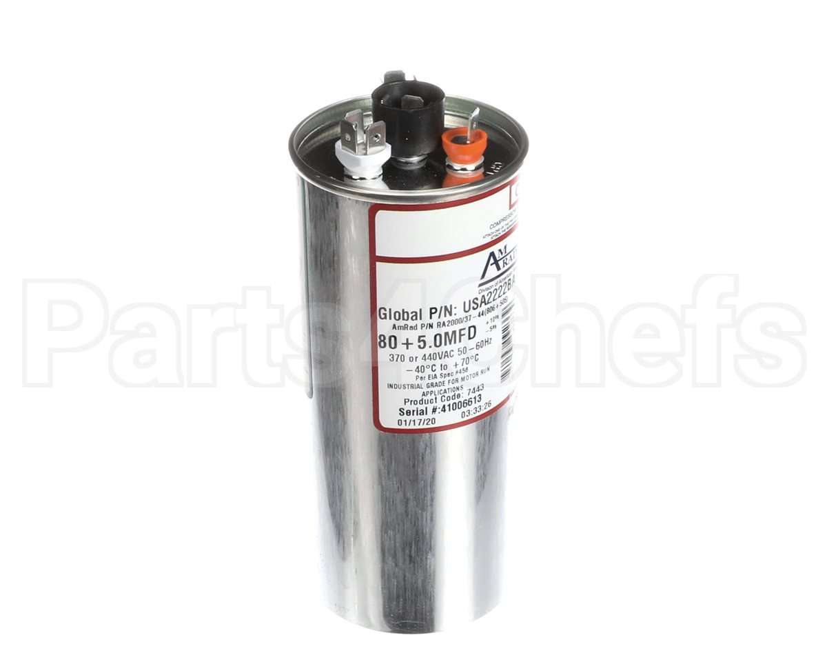 USA2222BA Trane Capacitor; 80/5Mfd 370/440V Rnd Usa Made