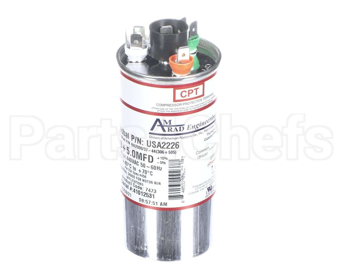 USA2226 Trane Capacitor; 30/5Mfd 370/440V Rnd Usa Made