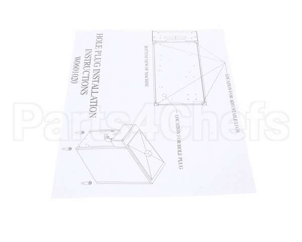 W0601020 Grindmaster Cecilware Installation Sheet,Hole Plug