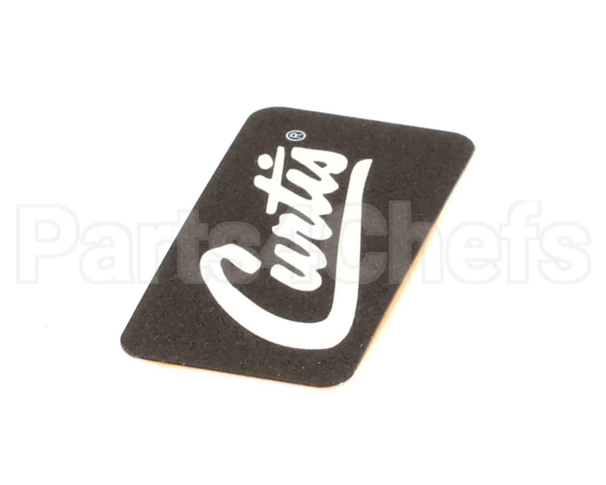 WC-38198 Wilbur Curtis Label, Cover-Up Black W/Curtis
