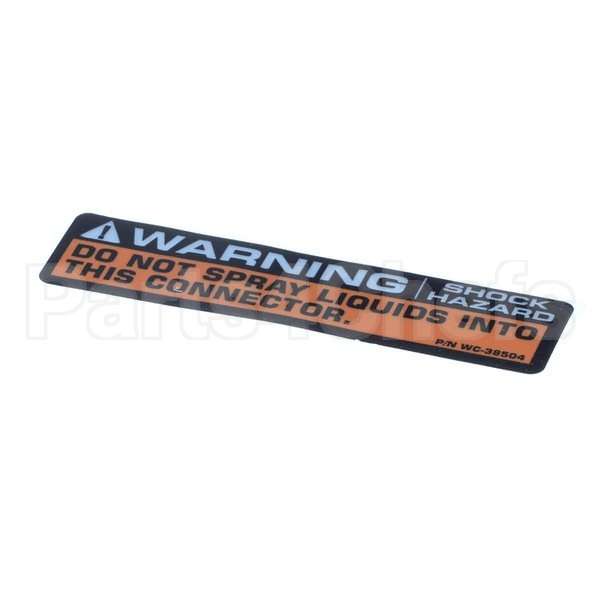 WC-38504 Compatible Curtis Label, Warning Shock Hazard In