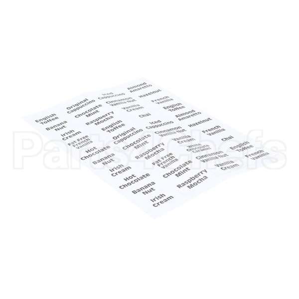 WC-39107-02 Compatible Curtis Label, Flavor Adhesive Canistr