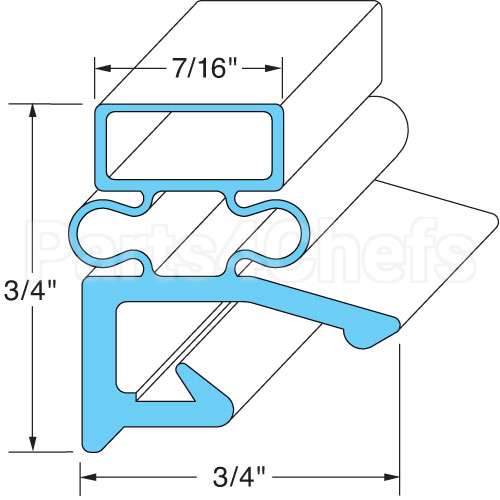 00-280984-00010 Compatible Vulcan Gasket, Door