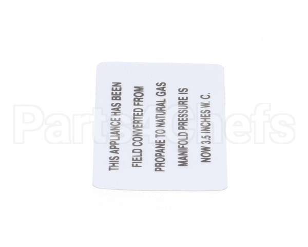 00-421727-00002 Vulcan Hart Plate,Propane To Natural Gas