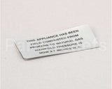00-421727-00003 Vulcan Hart Plate,Propane To Natural Gas