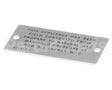 00-421727-00005 Vulcan Hart Plate,Propane To Natural Gas